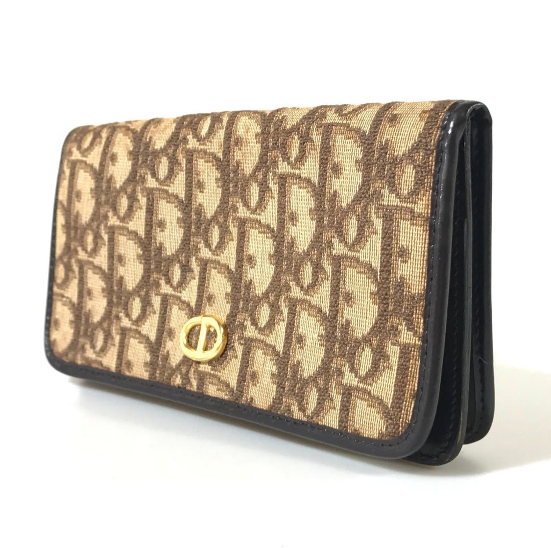 Dior portafoglio Bi Fold Trotter Brown
