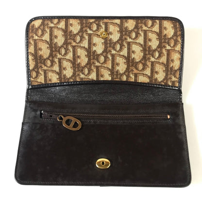 Dior portafoglio Bi Fold Trotter Brown